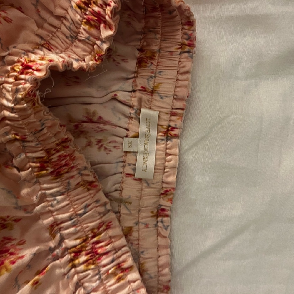 LoveShackFancy Ruffle Mini Skirt in Scallop Shell Size XSmall - Picture 3 of 5